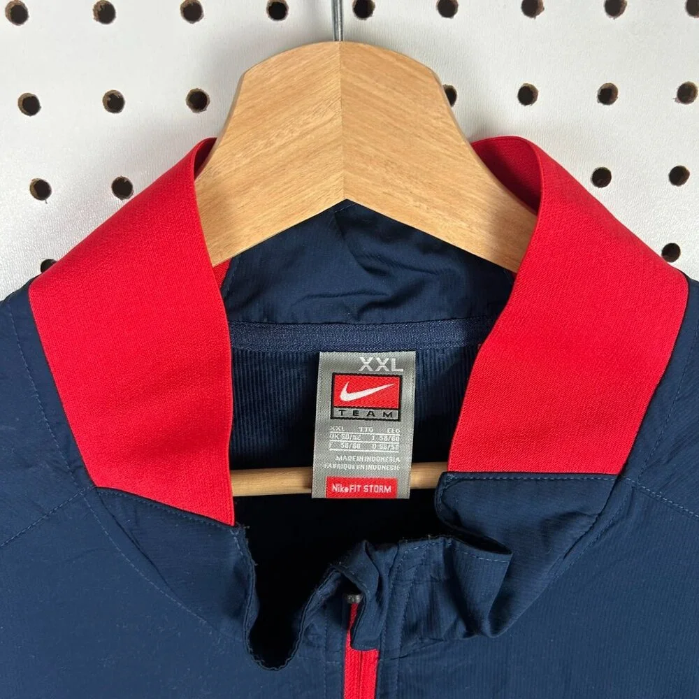 Ole‎ Miss Rebels Nike Windbreaker XXL Blue Storm Fit Rain Jacket Blue Sideline - Picture 6 of 7